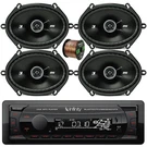 Infinity Alpha 100 Bluetooth Fm Radio Receiver, 4X 6X8" 200W Car Speakers, Wire. Fixed Price $232.99.